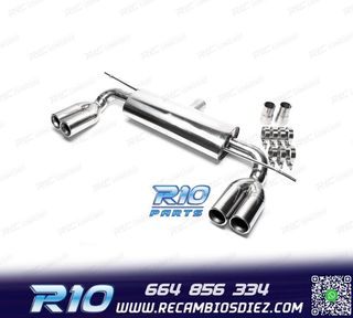 SILENCIOSO ESCAPE DOBLE SALIDA EN INOX VOLKSWAGEN VW GOLF V
