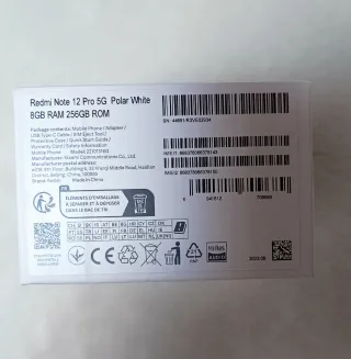 Xiaomi Redmi Note 12 Pro 5G 8+256GB Bianco Perlescente