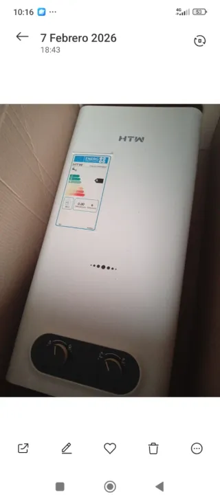 Termo de gas HTW para reparar es poca cosa