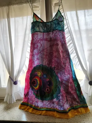 Vestido Desigual Tirantes Multicolor