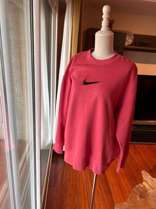 Sudadera Nike Rosa Talla S Corte Ancho