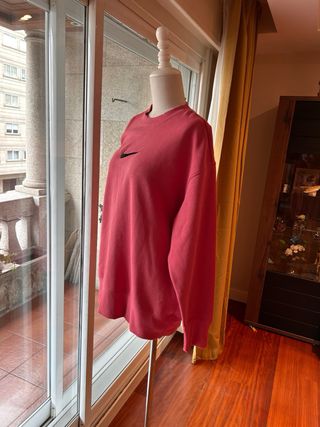 Sudadera Nike Rosa Talla S Corte Ancho