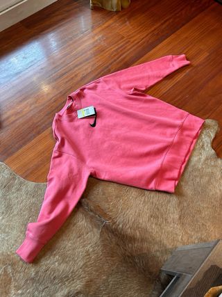Sudadera Nike Rosa Talla S Corte Ancho