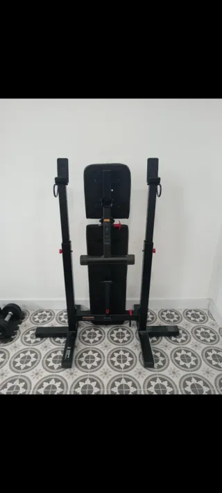 Banco musculación pesas con rack plegable Corength