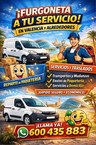 Ofrezco furgoneta para repartidor o traslados