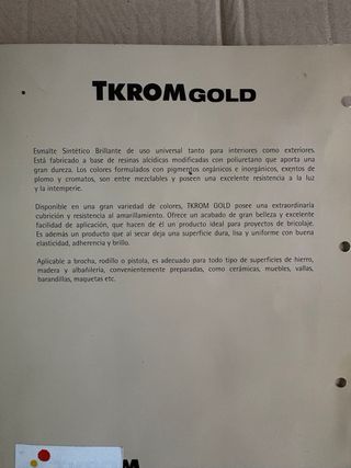 Esmalte Sintético TKROM GOLD Verde Hierba 4L