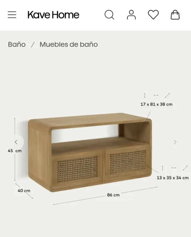 Mueble de baño Kave Home Sabiela