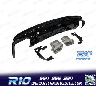 DIFUSOR MERCEDES CLA W117 13-15 LOOK A45 NEGRO BRILLO + COLA