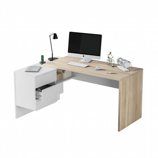 Escritorio Despacho 3 Cajones 1 Hueco. Blanco Art