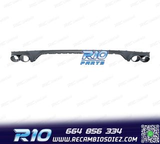 DIFUSOR AUDI Q8 18-23 LOOK SQ8 + COLAS DE ESCAPE PLATEADAS