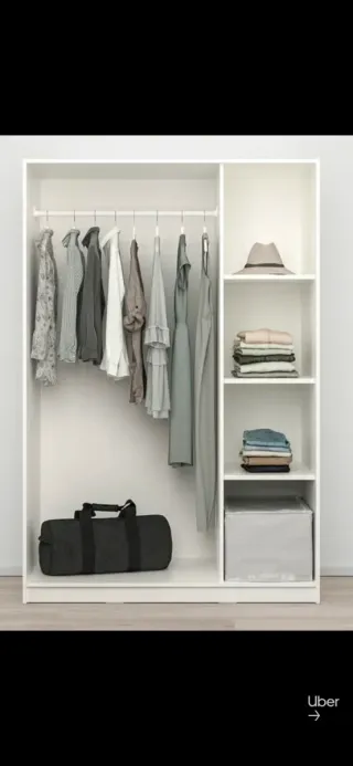 Armario Ikea KLEPPSTAD 3 puertas blanco