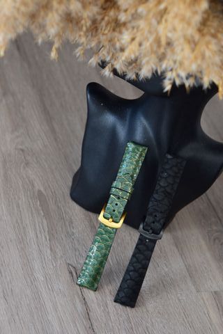 Correa de reloj de piel de tilapia auténtica