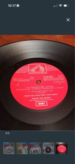 Vinilos Katiuska, La Canción del Olvido...