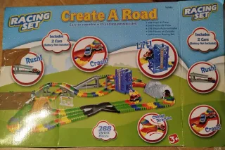 Pista de coches con accesorios