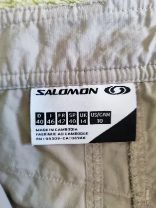 Pantalones senderismo Salomon beige