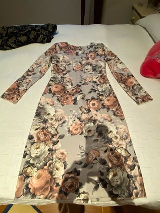 Vestido floral manga larga