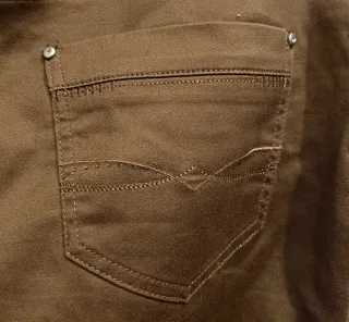 Pantalón largo marrón