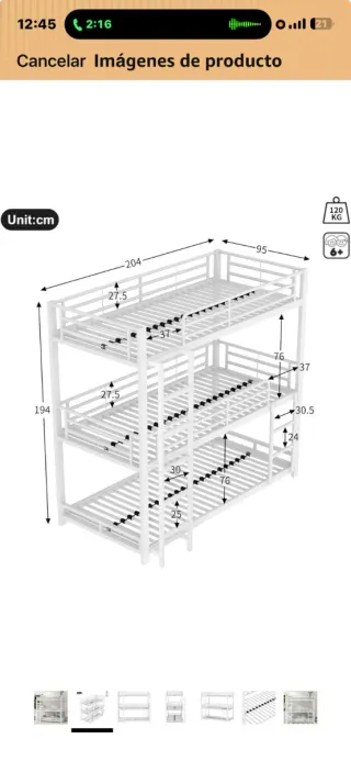 Litera metálica negra seminueva