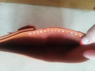 Cartera Cuero Artesanal Las Dalias Ibiza nueva