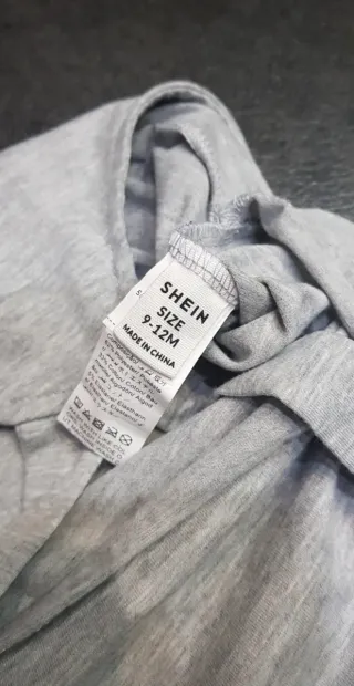 Salopette Shein 9/12 mesi grigio