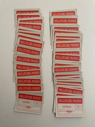 Lote de 59 cromos sin repetir SELLOS DEL MUNDO