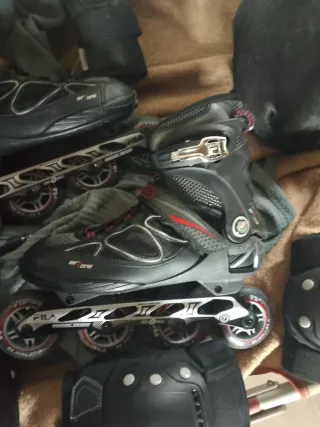 Patines en línea Fila Negros