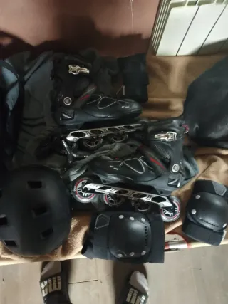 Patines en línea Fila Negros