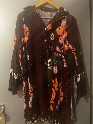 Vestido camisero estampado floral