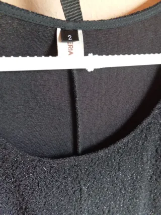 Vestido negro manga larga