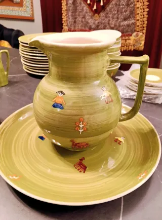 Servizio Dorika 33 pz Ceramica Dipinto a Mano