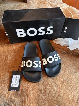 Chanclas Boss Negras y Blancas Talla 36