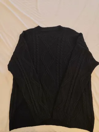 Jersey negro tejido mujer talla L