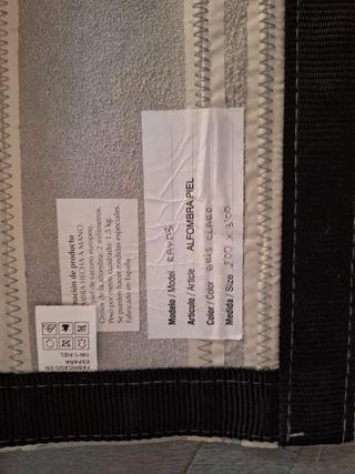 Alfombra Pelo Natural 100% Gris claro