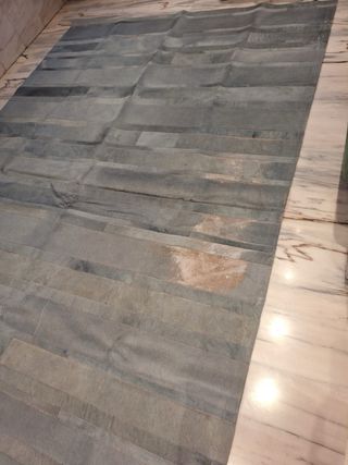 Alfombra Pelo Natural 100% Gris claro