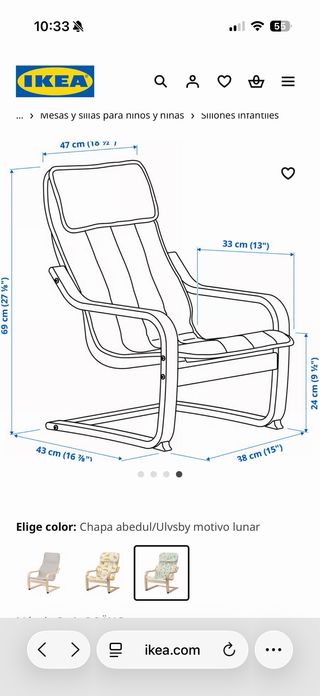 Sillón infantil con estampado de dinosaurios