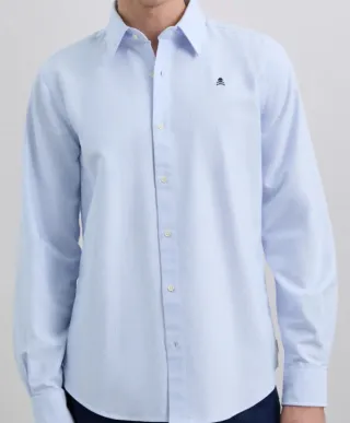 Camisa Scalpers azul y blanca talla 39 (M-L).
