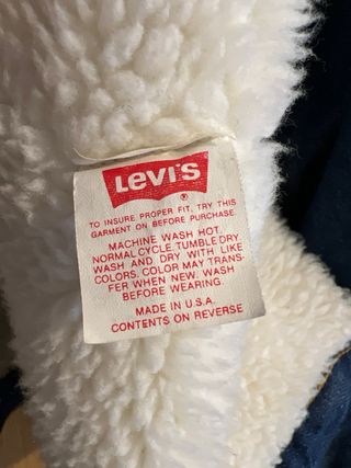 Cazadora Levi's de borrego azul Made in usa