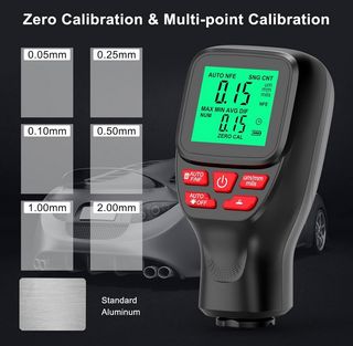 Medidor Digital de Espesor de Pintura de Coche