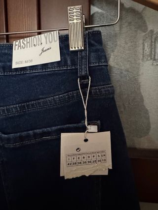 Pantalón vaquero ancho azul