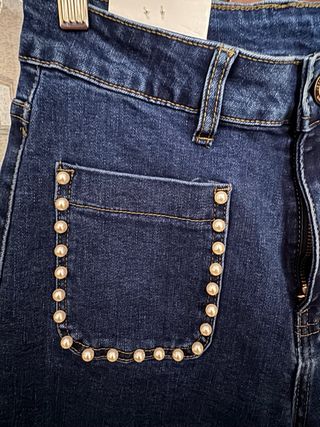 Pantalón vaquero ancho azul