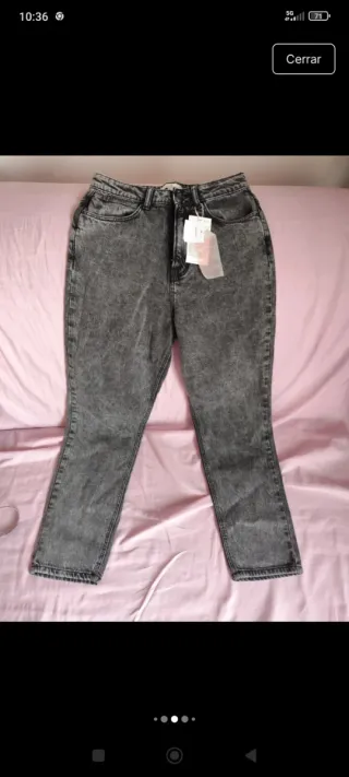 Vaqueros Mom high waist,Grises Nuevos