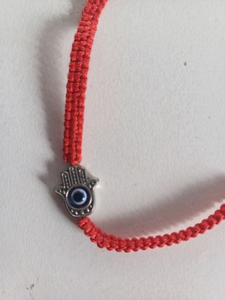 Pulsera Mano de Fátima Roja Ajustable