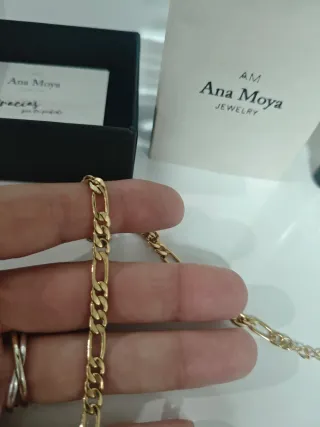 Cadena Ana Moya Baño Oro Acero