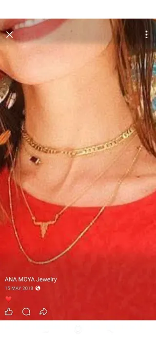 Cadena Ana Moya Baño Oro Acero