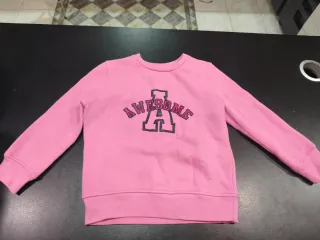 Sudadera rosa niña Awesome