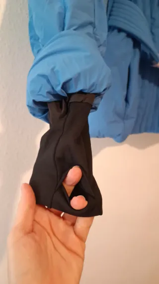 Anorak sci OYSHO, imbottitura e piuma Minardi, blu, S