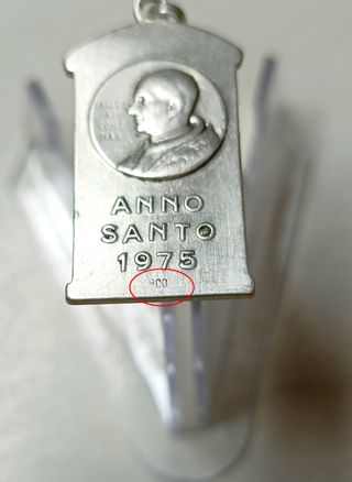 Ciondolo Argento Anno Santo 1975 Papa Paolo VI