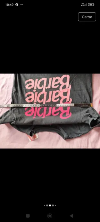 Camiseta Barbie gris logo, nueva sin estrenar