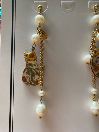 Orecchini Lebole Maison Gatto Luna Perle