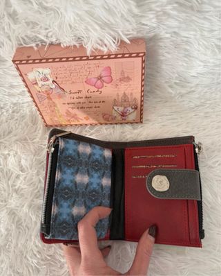 Cartera Monedero Sweet Candy Negra Clásica